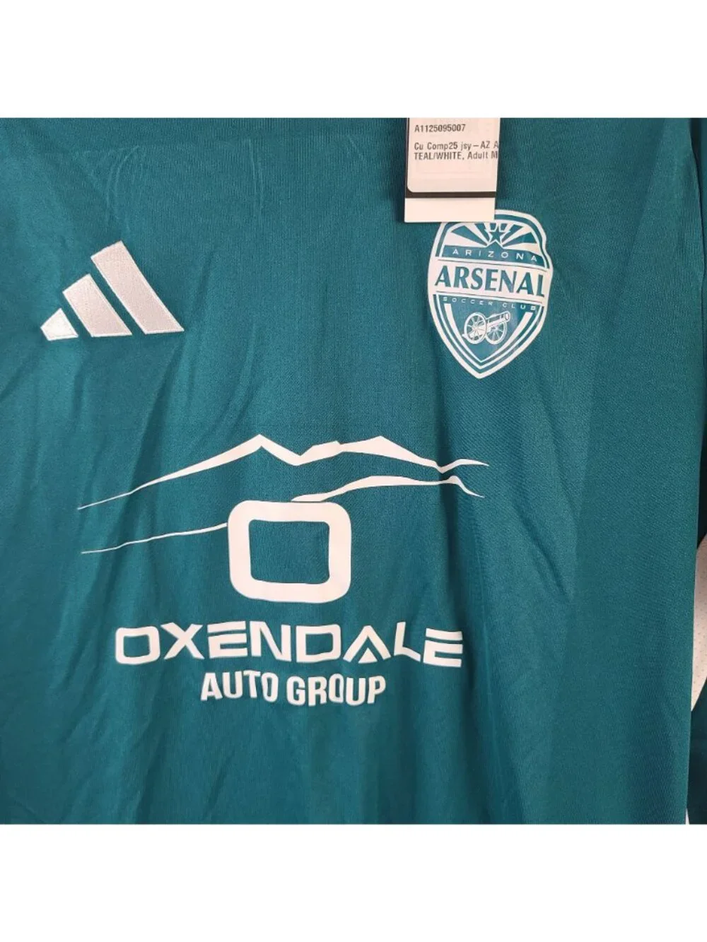 NEW Adidas Arizona Arsenal Soccer Jersey & Shorts Set Teal/White Men's Medium